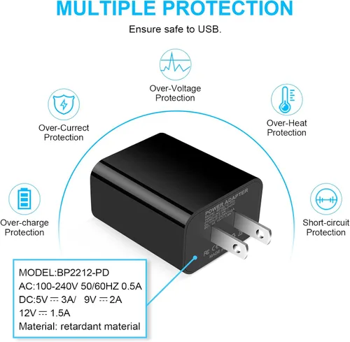 Vista 7 de Cargador tipo C de carga rápida, paquete de 20 W, bloque de cargador súper rápido para teléfono Android con cable USB C a C de 6 pies para Samsung