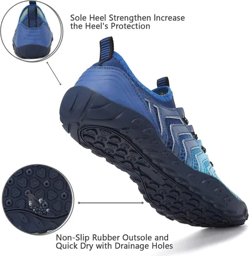 Vista 5 de WateLves - Zapatos de agua para hombres y mujeres, con sensación de estar descalzo, para natación, playa, piscina, surfear, hacer yoga o ejercicio