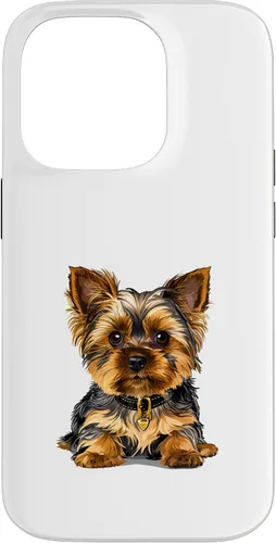 Vista 17 de Adorable Yorkshire Yorkie Terrier Puppy Yorky Funda para iPhone 16
