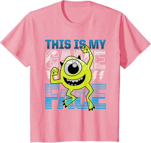 Vista 59 de Disney Pixar Monsters Inc. Mike Wazowski Game Face Camiseta Negro