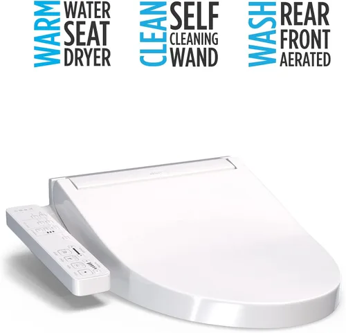 Vista 27 de TOTO® WASHLET® KC2 Asiento electrónico para bidé con asiento calefactado y tapa de cierre suave, redondo, blanco algodón - SW3023#01
