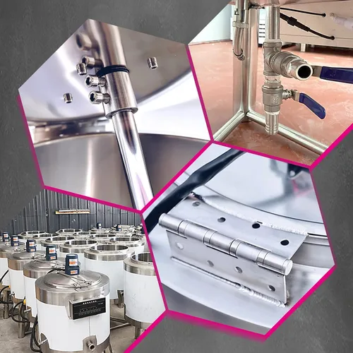 Vista 8 de Pasteurizador de leche comercial 50L Máquina de pasteurización de esterilización Pasteurizador de lácteos para leche, salsa, mezcla de helado
