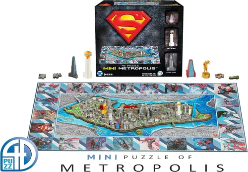 Vista 5 de 4D Cityscape Superman Mini Metropolis 3D Time Puzzle