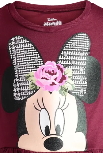Vista 6 de Disney Minnie Mouse - Conjunto de camiseta y leggings florales de péplum para bebés y niños grandes (12 meses - 14-16)