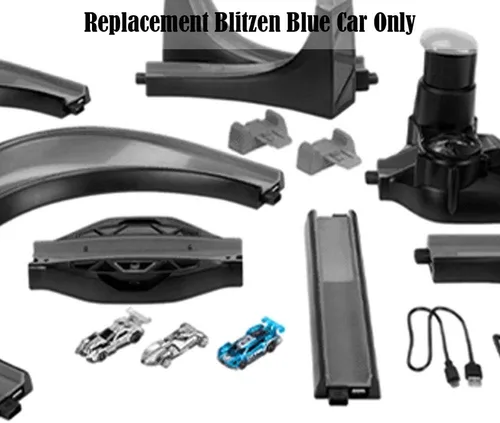 Vista 5 de Piezas de repuesto para Hot-Wheels iD Smart Track Kit - GFP20 ~ Juego de carreras de vehículos fundidos a presión ~ Reemplazo Blitzen Blue Car