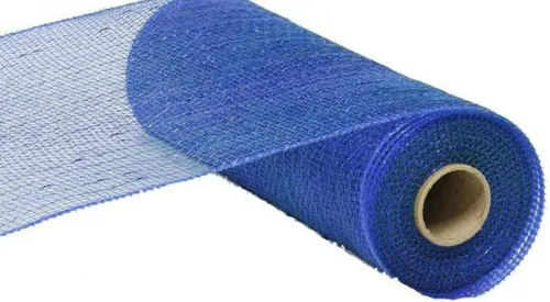 Vista 30 de Cinta decorativa de malla de yute de poliéster de 10 pulgadas x 30 pies (rayas naturales marrones y blancas con hilo de algodón): RY800348