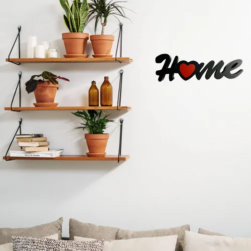 Vista 5 de Letrero de madera con letras para mostrador de gabinete, decoración de corazón, letrero de pared con palabras recortadas para colocar de pie