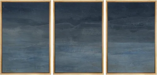 Vista 69 de SIGNWIN Lienzo enmarcado para pared, juego de arte tranquilo con reflejo de lago, acuarela, montaña y agua, ilustraciones modernas, arte abstracto
