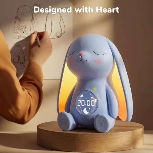 Vista 7 de Mom's Choice Awards丨Bunny White Noise Sound Machine Baby for Sleep - Detección de llanto AI, 100 sonidos relajantes, acceso completo a la aplicación