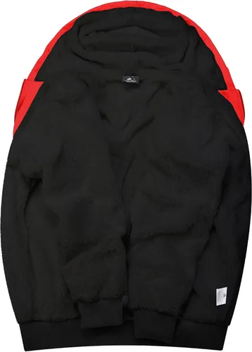 Vista 3 de SCODI - Sudaderas con capucha para hombre, sudadera de forro polar pesado, cremallera completa, forro de sherpa grueso