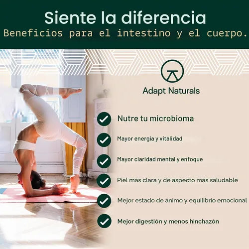 Vista 6 de Adapt Naturals 4 en 1 Biome Protect Prebióticos, probióticos, postbióticos