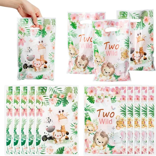 Vista 33 de Bolsa de Regalo para Primera Fiesta de Cumpleaños Oso 50Pcs Bolsas de Dulces y Regalos con Oso Marrón Dulces y Golosinas para Fiesta Temática Oso