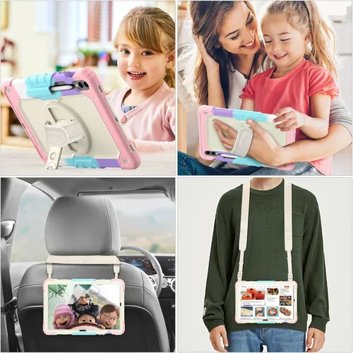 Vista 5 de SEYMAC stock Funda para tableta Samsung Galaxy Tab S10 Plus/S9 FE Plus/S9+ 5G de 12.4 pulgadas con protector de pantalla y soporte para lápiz