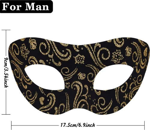 Vista 2 de SIQUK Máscaras de máscaras de metal veneciano para parejas, máscara de disfraz de Halloween, máscara de Mardi Gras para parejas, mujeres y hombres