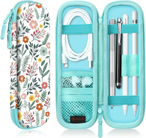 Vista 19 de Fintie - Funda de piel sintética para Apple Pencil Pro, USB-C/1ª/2ª generación Lightweight Protective Bag, Anti-Scratch, Fits Pen, USB Cable &