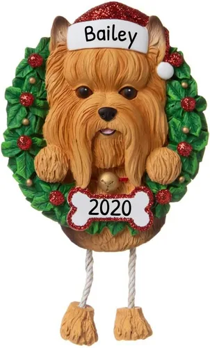 Vista 37 de Adornos de Navidad personalizados para perros 2024 – Corona de perro Beagle Adornos de Navidad para amantes de los perros, adorno de primera Navidad