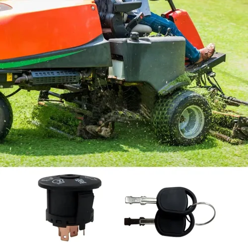 Vista 6 de 532163968 532175566 Interruptor de encendido Interruptor de llave de encendido ABS con reemplazo de llave para John Deere G110, L100, L118, L120