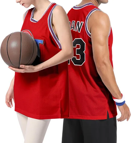 Vista 6 de Camiseta de baloncesto para hombre #23 camisetas de película espacial de los años 90 para Halloween, hip hop, ropa de fiesta, camisas deportivas