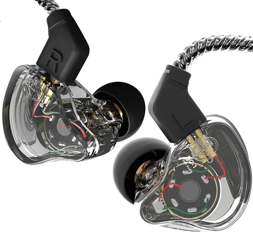 Vista 14 de KZ ZSN PRO X - Audífonos con 1BA y 1DD, KZ de alta fidelidad en el oído, audífonos de alta resolución en el oído con micrófono (azul)