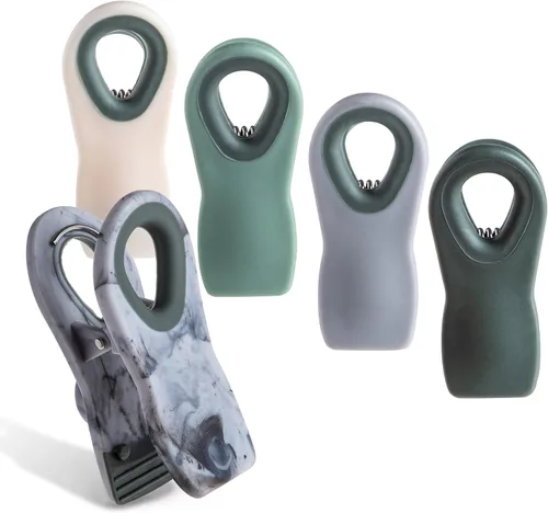Vista 40 de COOK WITH COLOR Clips para bolsas de chips con imán para almacenamiento de alimentos con agarre hermético para bolsas de pan, bolsas de aperitivos