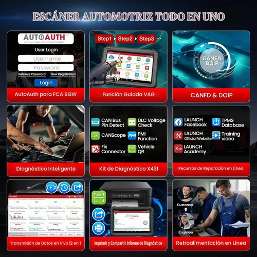 Vista 9 de Launch X431 PRO3S+ Elite, herramienta de escaneo bidireccional 2026 con protocolos J2534 All-in-One Topology Map, 60+Service, 10.1 INCH HD Trucks
