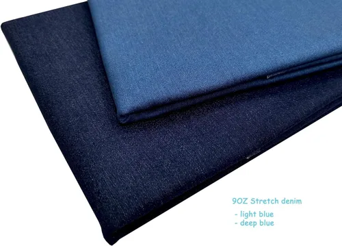 Vista 3 de The Yard - Tela de mezcla de algodón elástico de 9 onzas por yarda, para manualidades de costura (azul oscuro, 2 yardas)
