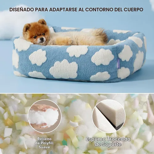 Vista 2 de LE SURE - Linda cama lavable para perros pequeños, jacquard, 25 x 21 x 7 pulgadas
