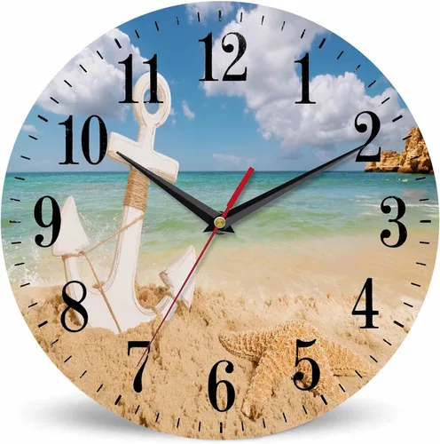 Vista 25 de Mxocom Reloj de pared de cocodrilo verde de dibujos animados con dientes, lindo estilo divertido de 10 pulgadas, silencioso, sin tictac, funciona