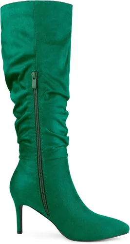 Vista 6 de Allegra K Botas altas hasta la rodilla con tacón de aguja y puntera puntiaguda para mujer