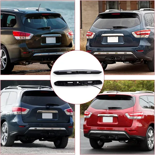 Vista 8 de Moldura Cromada de Acabado de Manija de Compuerta Trasera, compatible con Nissan Pathfinder 2013-2019 Manija de Compuerta Elevadora, Abridor