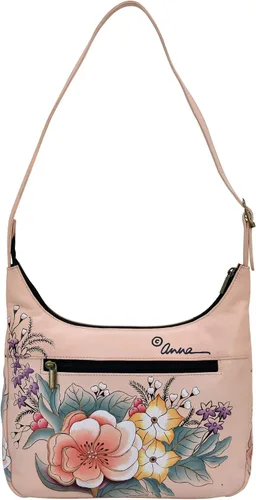 Vista 2 de Anna by Anuschka Womens Original Hand-Painted Genuine Leather Medium Shopper Hobo