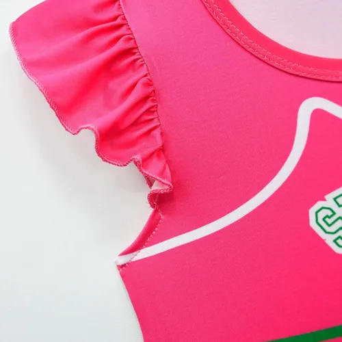 Vista 5 de Vestido de animadora para niñas con lazo para el pelo y pompón de animadora