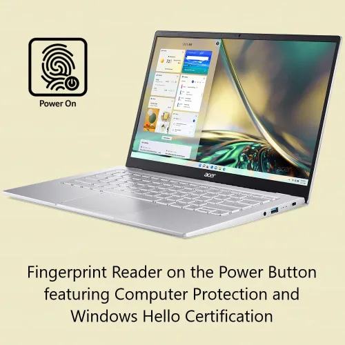 Vista 8 de Acer Swift 3 Intel Evo Thin&Light Laptop 14 pulgadas QHD 100% sRGB Intel Core i7-1260P Gráficos Intel Iris Xe 16 GB LPDDR4X SSD de 1 TB