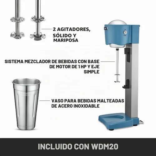 Vista 3 de Waring Máquina para hacer batidos de un solo husillo ligero