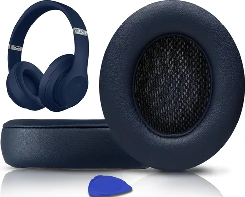 Vista 21 de SoloWIT Almohadillas de repuesto para auriculares Beats Studio 2 y Studio 3 con cable/inalámbricos sobre la oreja, almohadillas para los oídos