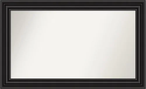Vista 169 de Amanti Art Espejo personalizado, espejo de baño negro puente, espejo de pared o espejo de tocador de baño sobre el fregadero (26 x 26 pulgadas)