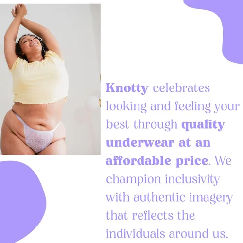 Vista 7 de #getknotty Ropa interior anudada - Tanga de tiras paquete de 3 XS