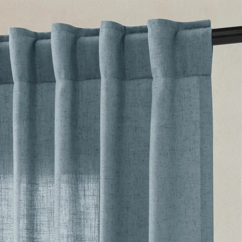 Vista 51 de Hokibero Cortinas de lino natural de 96 pulgadas de largo para sala