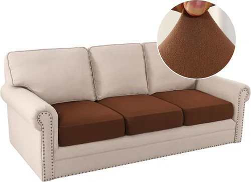 Vista 11 de H.VERSAILTEX Fundas de cojín de vellón para sofá, fundas elásticas para sillas de sala de estar, fundas de sofá modular, tela cómoda y duradera