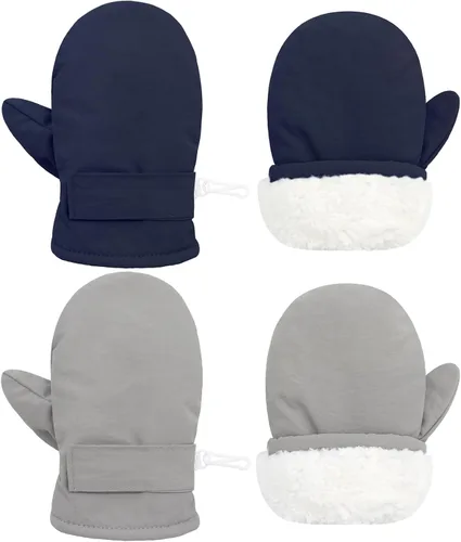 Vista 13 de QikQik Guantes de invierno impermeables para niños pequeños - Guantes de nieve para bebés