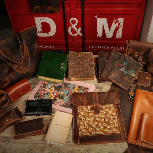Vista 9 de Personalized distressed leather credit card holder casemen front pocket leather card walletleather business card case bag CH054HF