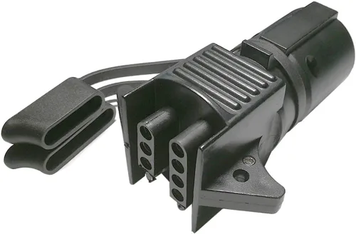 Vista 8 de Kit de conector plano de 4 cables y conector de extremo de vehículo con hoja RV de 7 vías, adaptador de pin plano de 7 vías a 4 vías, enchufe