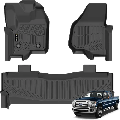 Vista 213 de Tapetes de piso para todo clima y forro de carga con respaldo para Chevrolet Suburban de 7 asientos 2021-2025 / GMC Yukon XL de 7 asientos
