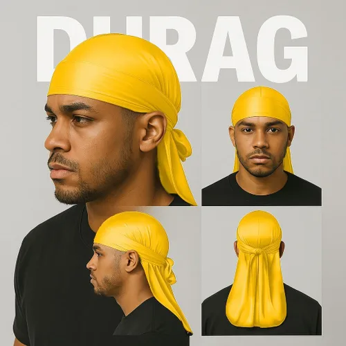 Vista 4 de Premium Durag Pack for Men, Silky Doo Rag for 360 540 720 Waves