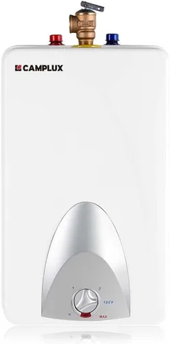 Vista 11 de CAMPLUX - Calentador de agua eléctrico de tanque de 1.3 galones debajo del fregadero, agua caliente instantánea para RV, cocina, camión