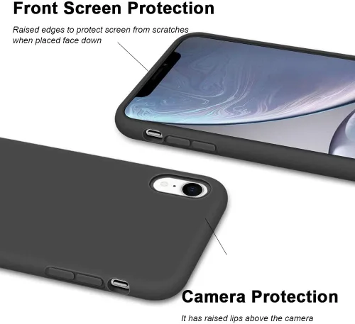 Vista 3 de Funda para Samsung Galaxy S22 Ultra (6.8 pulgadas), con 1 protector de pantalla de vidrio templado, cubierta de silicona suave negra, carcasa