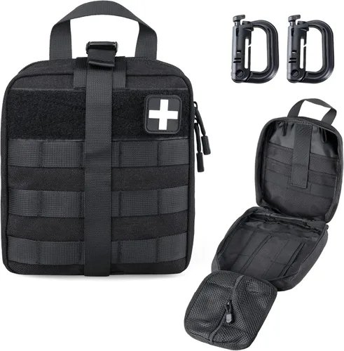 Vista 11 de LIVANS Bolsa de primeros auxilios vacía médica Ifak bolsa Molle EMT bolsas Rip-Away táctico militar trauma emergencia médica bolsa