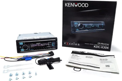 Vista 4 de Kenwood KDC-X304 eXcelon - Receptor estéreo para automóvil con Bluetooth manos libres, radio AM/FM, USB, Amazon Alexa integrado, iluminación
