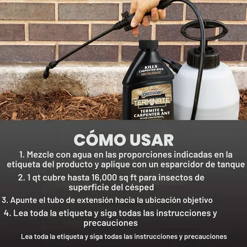 Vista 8 de Spectracide Terminate Termitas & Carpenter Ant Killer Concentrado 32 Oz