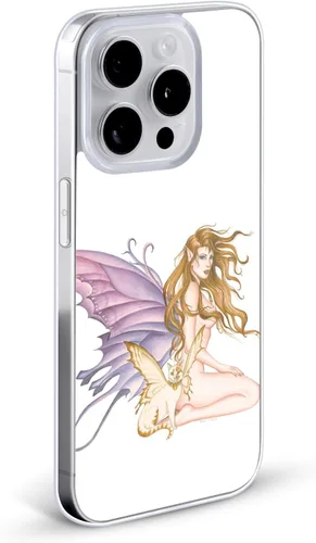 Vista 2 de Head Case Designs Officially Licensed Nene Thomas Amber with Fairy Cat Fairies Gel Case [Military Grade Protection] Compatible with Apple iPhone 13